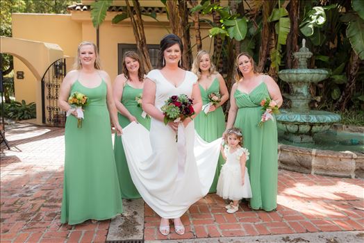 Wedding photography at the Historic Santa Maria Inn in Santa Maria, California by Mirror's Edge Photography. Beautiful Bride and her Bridesmaids