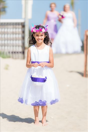 Sea Venture Resort and Spa Wedding Photography by Mirror's Edge Photography in Pismo Beach, California. Flower girl