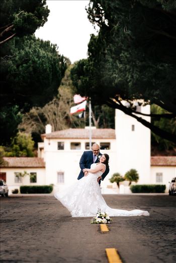 Sarah Williams of Mirror's Edge Photography and San Luis Obispo and Santa Barbara Wedding Photographer captures the Ochoa Wedding. Bride and Groom at Downtown Lompoc.