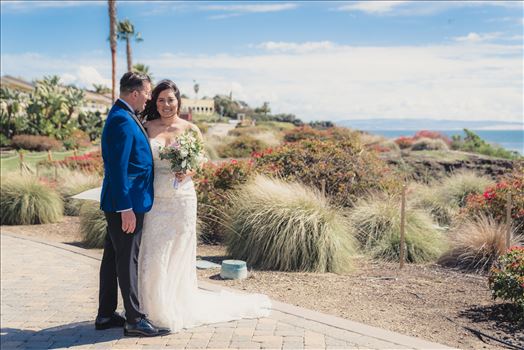 Wedding at Dolphin Bay Resort and Spa in Shell Beach, California by Sarah Williams of Mirror's Edge Photography, a San Luis Obispo County Wedding Photographer. Bride and Groom overlooking Pismo Beach