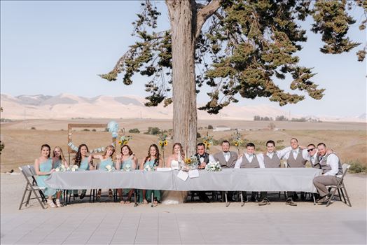 Mirror's Edge Photography, a San Luis Obispo Wedding Photographer, captures a wedding at the Historic Dana Adobe in Nipomo California.  Head Table at the Dana Adobe.