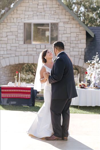 Sarah Williams of Mirror's Edge Photography captures the gorgeous fairy tale wedding day of Victoria and Esteban at the Castle Noland Wedding Venue in San Luis Obispo, California.  Bride and Groom First Dance