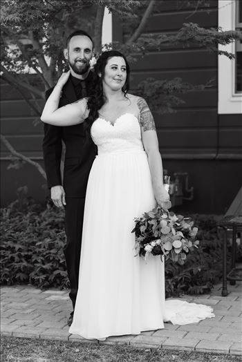 Emily House Bed and Breakfast Paso Robles California Wedding Photography by Mirrors Edge Photography. Bride and groom in black and white romantic