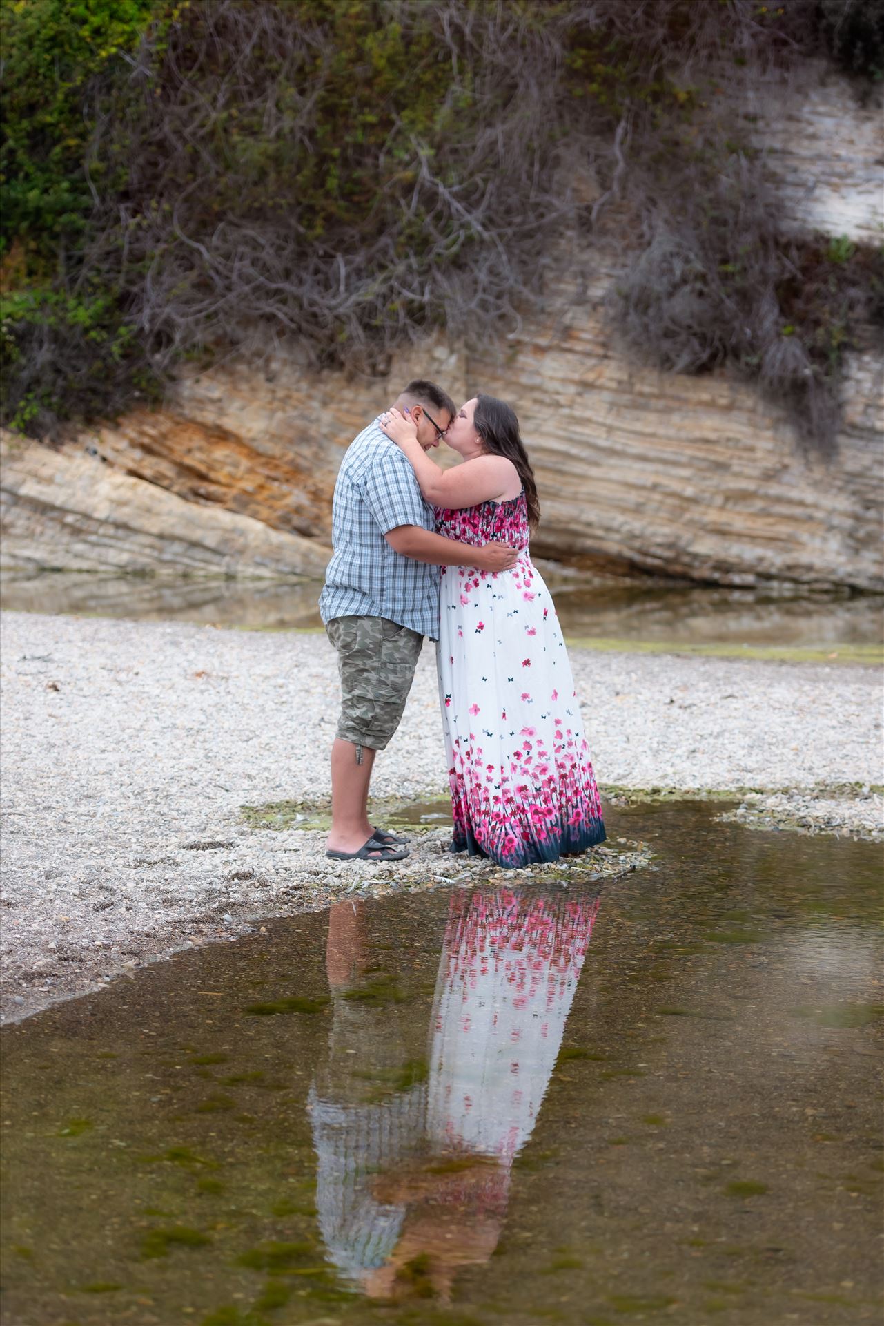 Final--20.JPG - Sarah Williams of Mirror's Edge Photography, a San Luis Obispo Wedding and Engagement Photographer, captures Anna's amazing Engagement Photography Session at Spooner's Cove in Montana de Oro in Los Osos, California. Reflections of love by the beach. by Sarah Williams