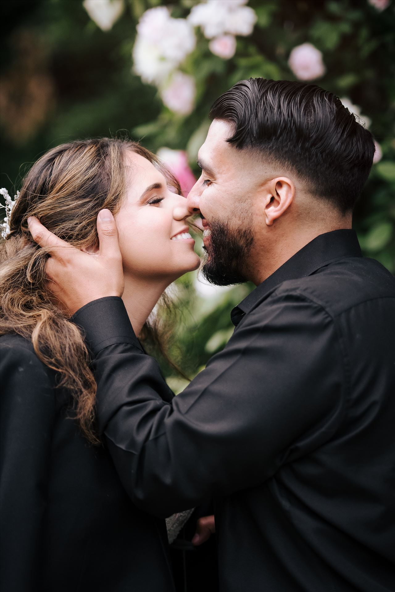 Final--3.JPG - Mirror's Edge Photography San Luis Obispo and Santa Barbara County Wedding Photographer. Kaleidoscope Inn and Gardens Wedding. Bride and Groom Romantic Kiss. by Sarah Williams