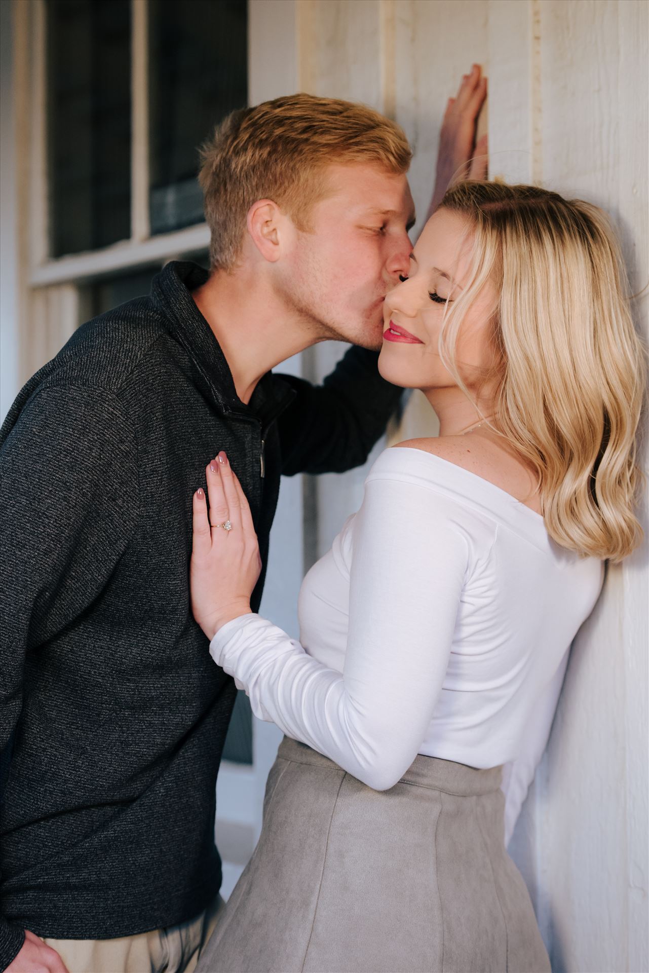 DSC_2887.JPG - San Luis Obispo and Santa Barbara County Wedding and Engagement Photography. Mirror's Edge Photography captures Montana de Oro Engagement Session.  The kiss. by Sarah Williams