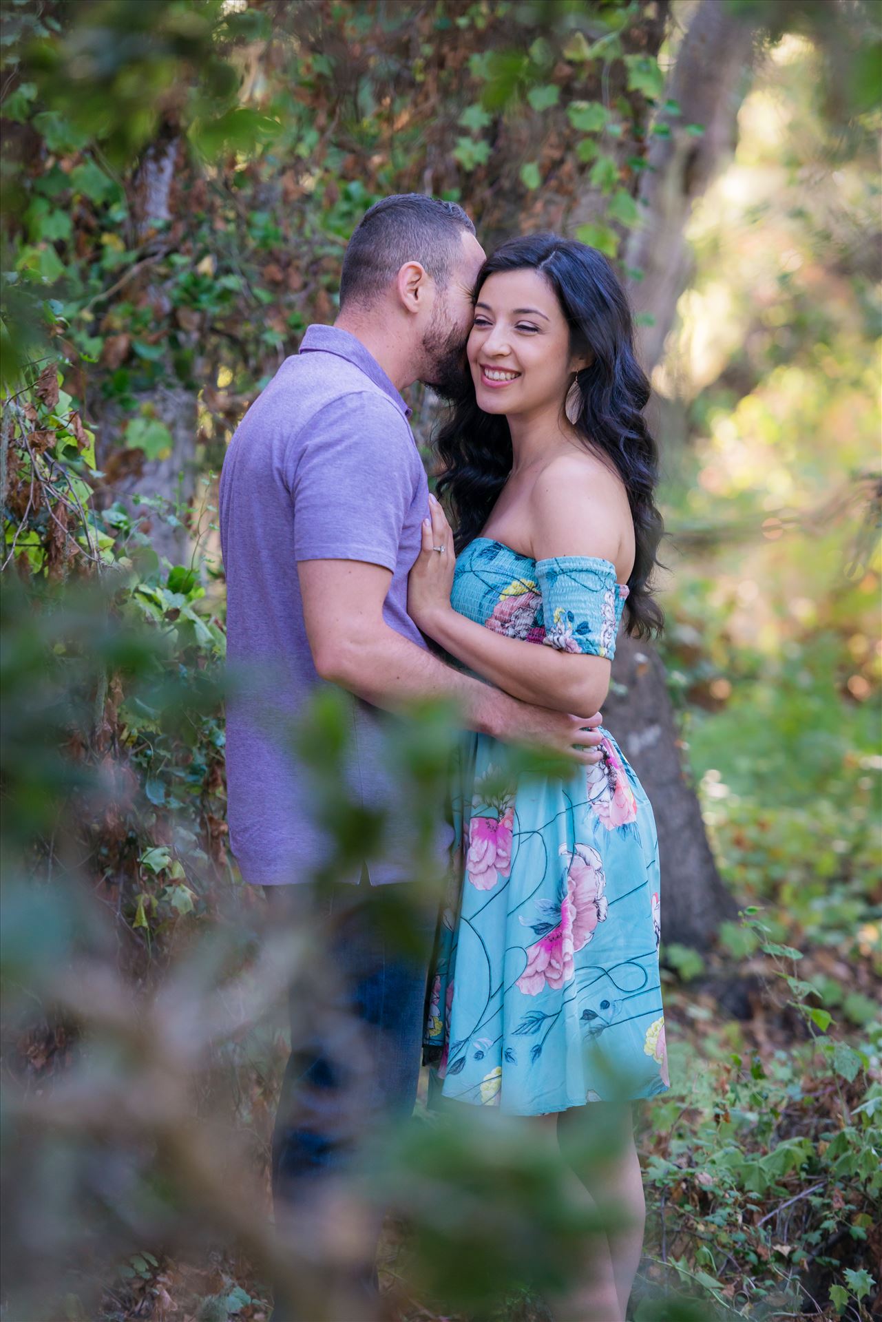 Cinthya and Carlos 02 - Los Osos State Park Reserve Engagement Photography and Wedding Photography by Mirror's Edge Photography.  Romantic couple by Sarah Williams