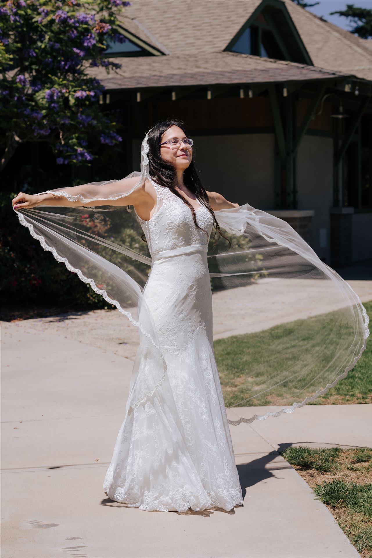 Renae and Brian 070 - Mirror's Edge Photography captures a high tea wedding at the Cypress Ridge Golf Club and Pavilion in Arroyo Grande, California.  A happy bride by Sarah Williams