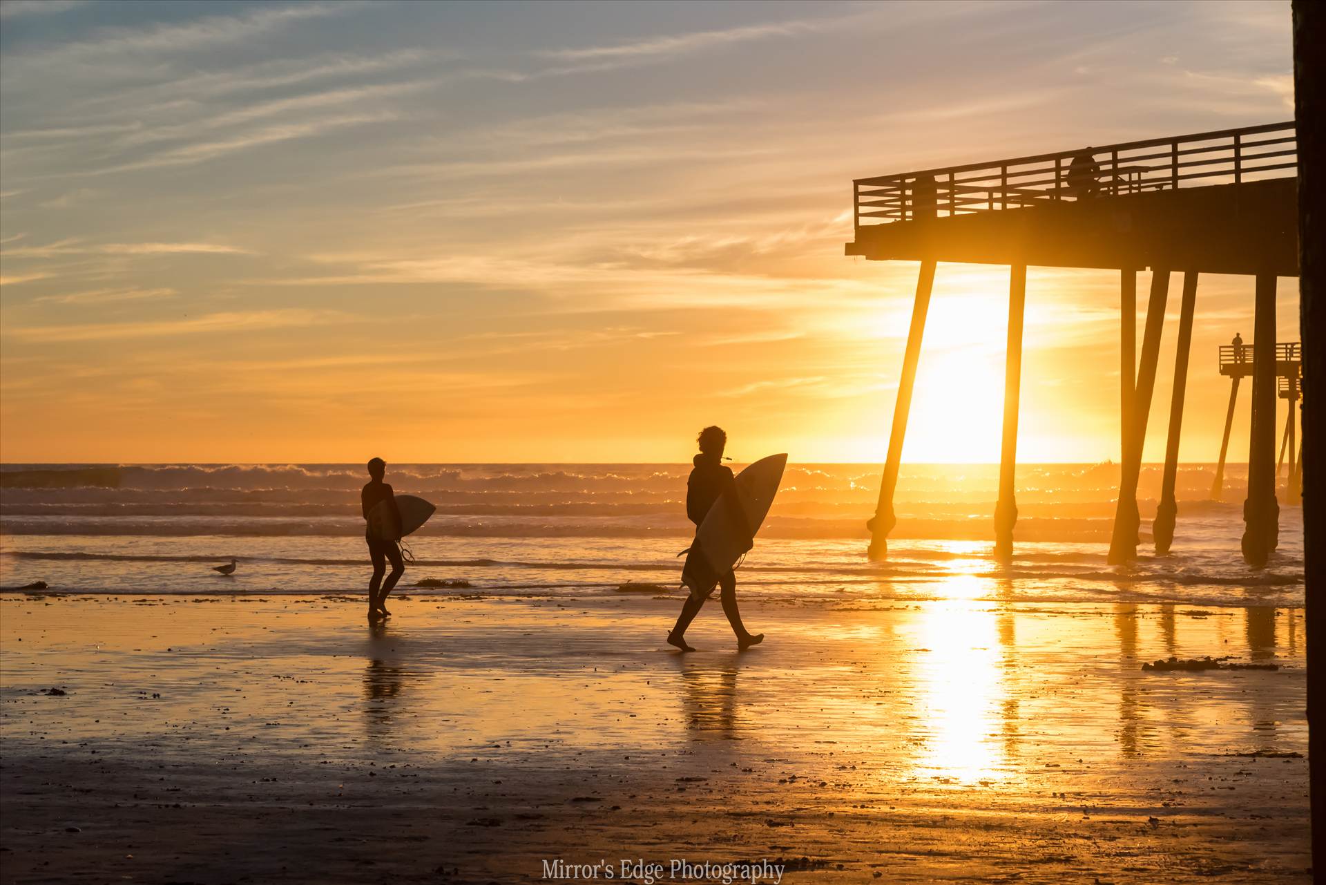 Surfers at Sunset3.jpg - undefined by Sarah Williams