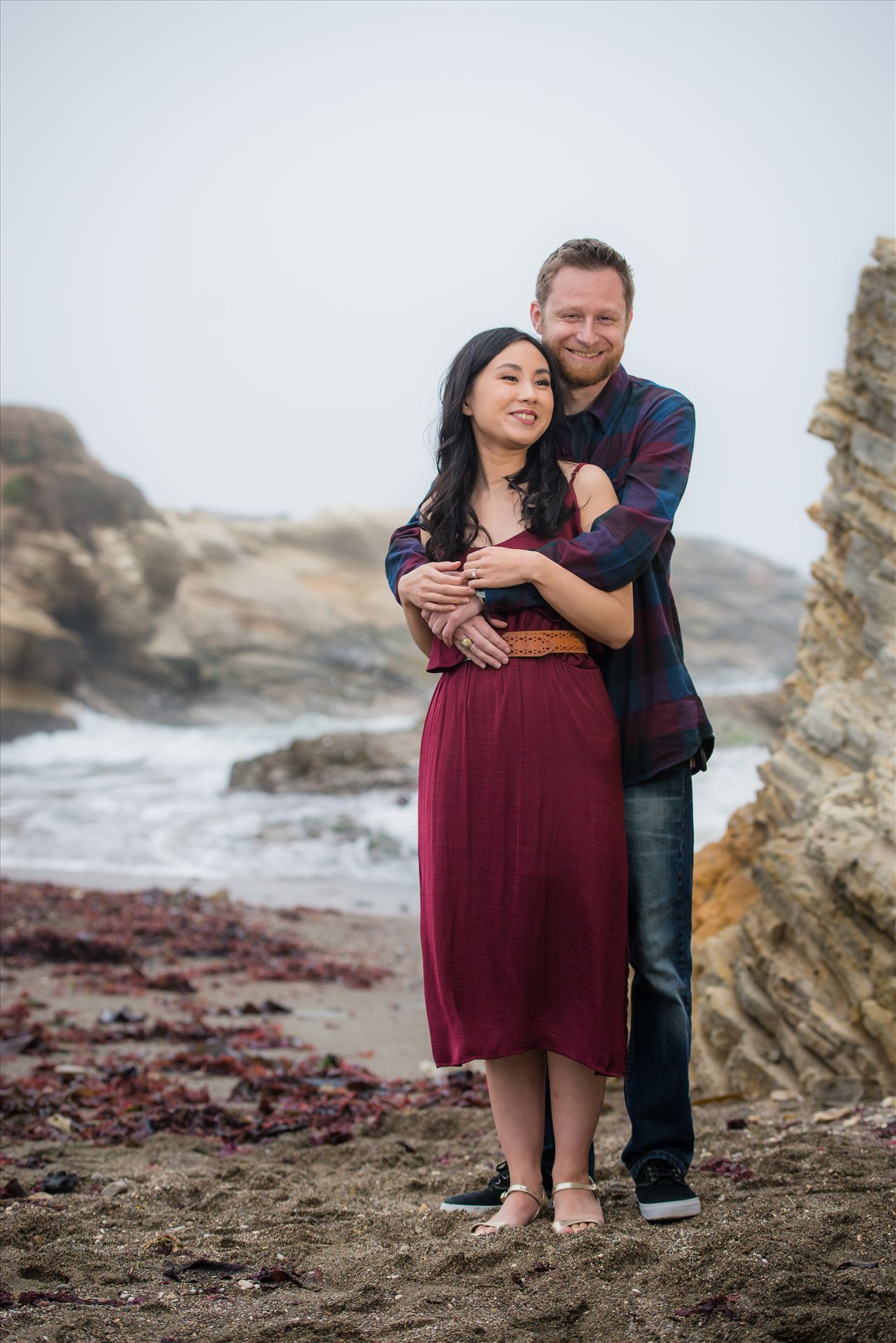 Carmen and Josh 01 - Montana de Oro Spooners Cove Engagement Photography Los Osos California.  Romance by the sea by Sarah Williams