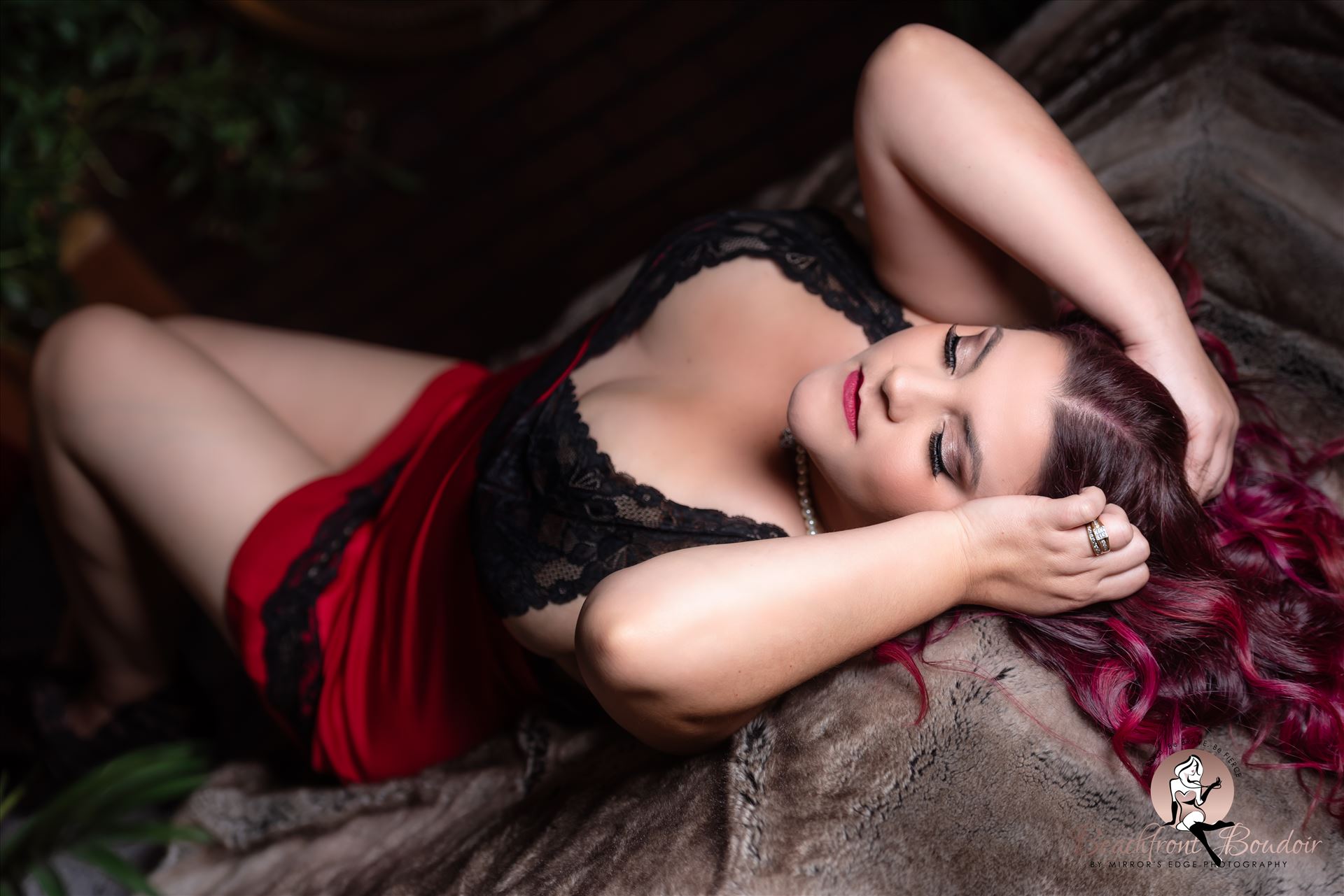 Port-.JPG - Beachfront Boudoir by Mirror's Edge Photography is a Boutique Luxury Boudoir Photography Studio located in San Luis Obispo County. My mission is to show as many women as possible how beautiful they truly are! Best boudoir bed poses by Sarah Williams