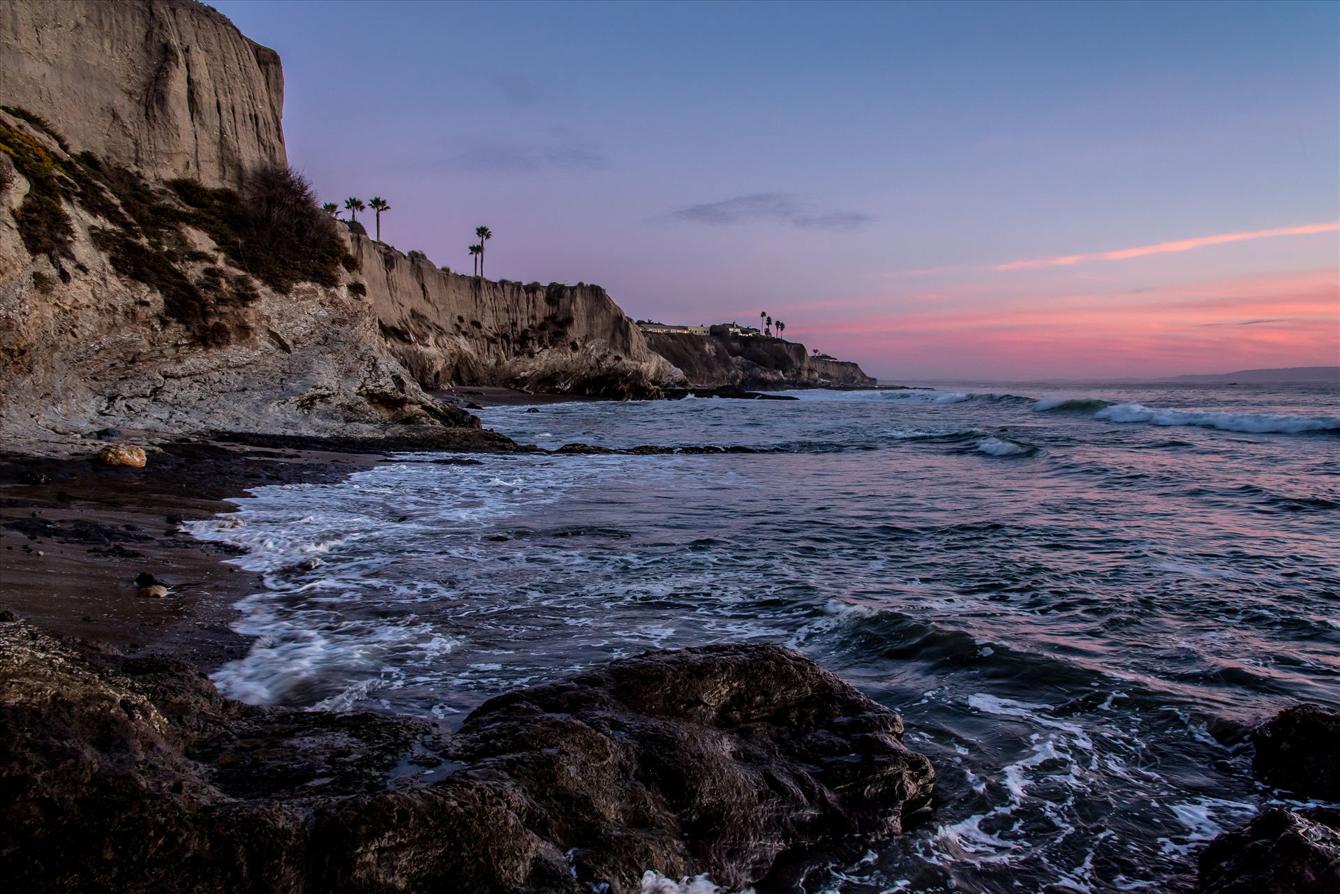 Shell Beach Cliffs Pink Sunset.jpg -  by Sarah Williams