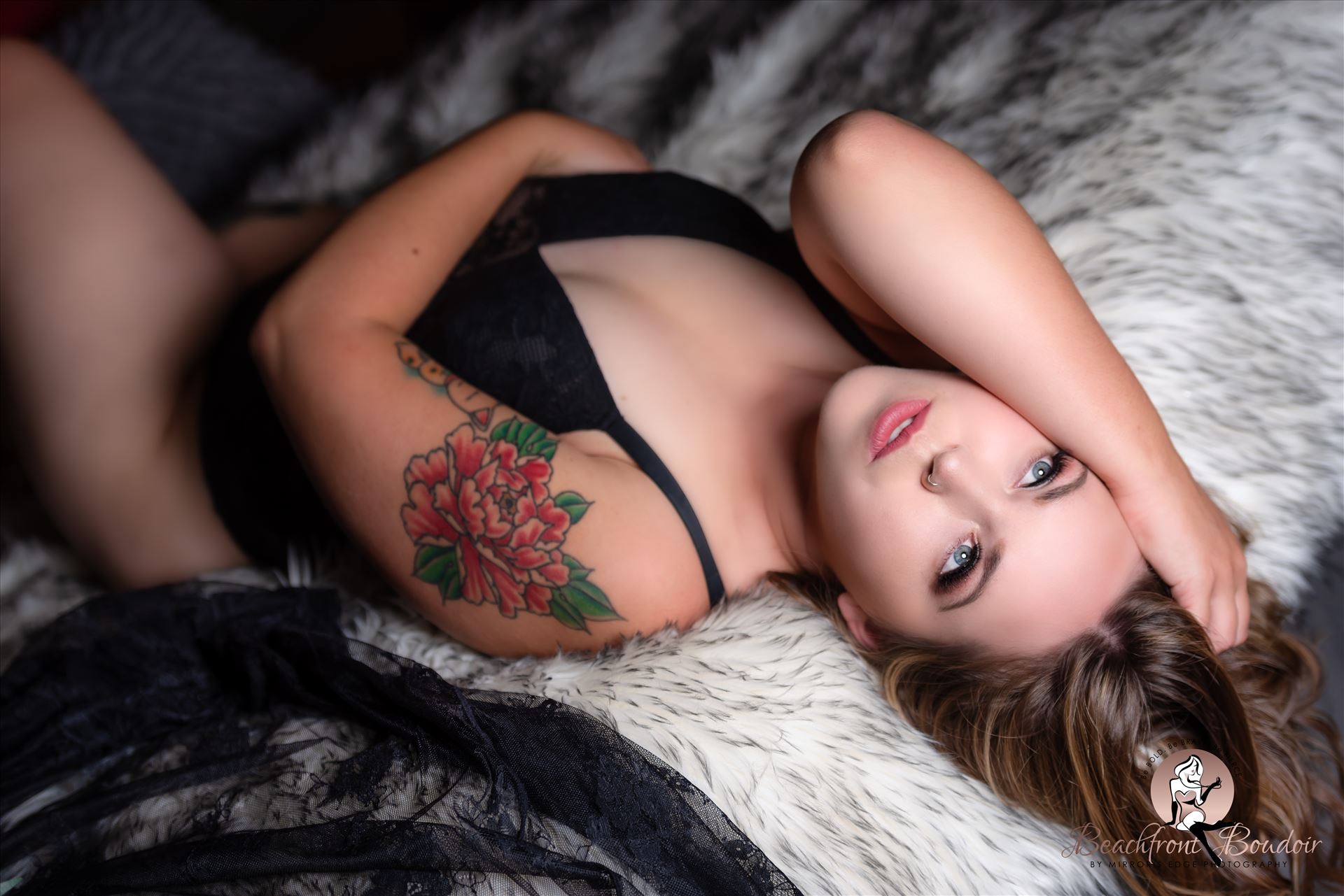 Port7-.JPG - Beachfront Boudoir by Mirror's Edge Photography is a Boutique Luxury Boudoir Photography Studio located in San Luis Obispo County. My mission is to show as many women as possible how beautiful they truly are! Gorgeous eyes and tattoos. by Sarah Williams