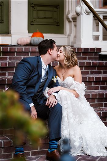 The Penny Wedding San Luis Obispo California in San Luis Obispo County by Mirror's Edge Photography.  Amazing venue  in Downtown San Luis Obispo. Fall Wedding vibes in Downtown with Bride and Groom.