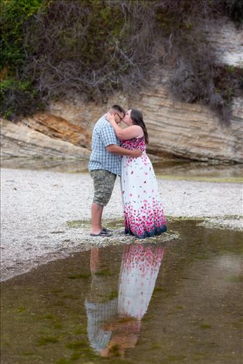 Sarah Williams of Mirror's Edge Photography, a San Luis Obispo Wedding and Engagement Photographer, captures Anna's amazing Engagement Photography Session at Spooner's Cove in Montana de Oro in Los Osos, California. Reflections of love by the beach.