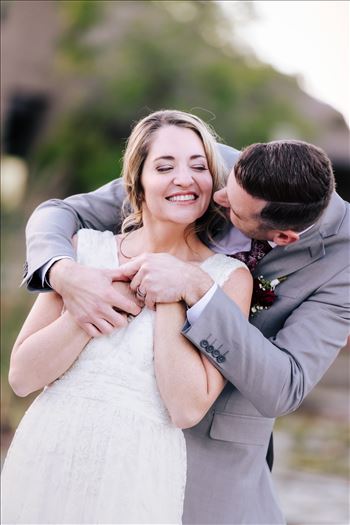 Sarah Williams of Mirror's Edge Photography, a San Luis Obispo and Central Coast Wedding Photographer, captures Christiana and Istvan's Cypress Ridge Pavilion Wedding. Playful Bride and Groom.