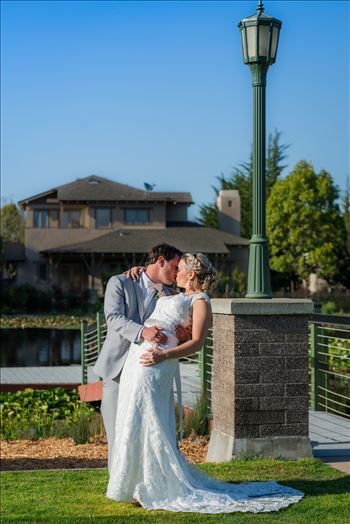 Cypress Ridge Pavilion Wedding Photography by Mirror's Edge Photography in Arroyo Grande California.  Bride and Groom dip