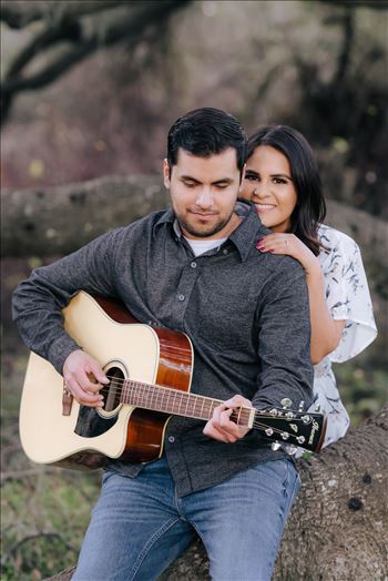 Mirror's Edge Photography captures CiCi and Rocky's Sunrise Engagement in Los Osos California at Los Osos Oaks Reserve. Musical engagement