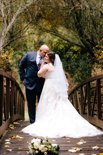 Sarah Williams of Mirror's Edge Photography and San Luis Obispo and Santa Barbara Wedding Photographer captures the Ochoa Wedding. Bride and Groom at Miguelito Park Bridge.